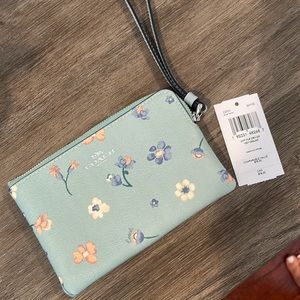 Light blue coach wristlet
